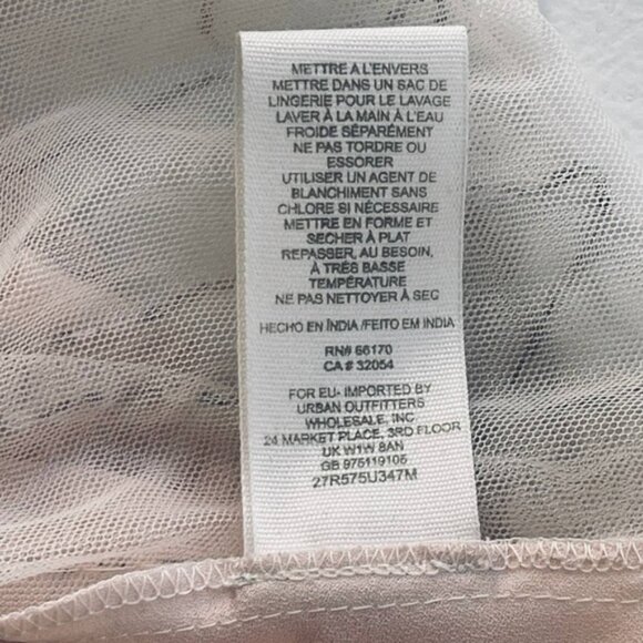 Free People Pink Beaded Lace Tank Top - Boho Chic Whimsy Sheer Fairycore Sz S - Picture 11 of 13